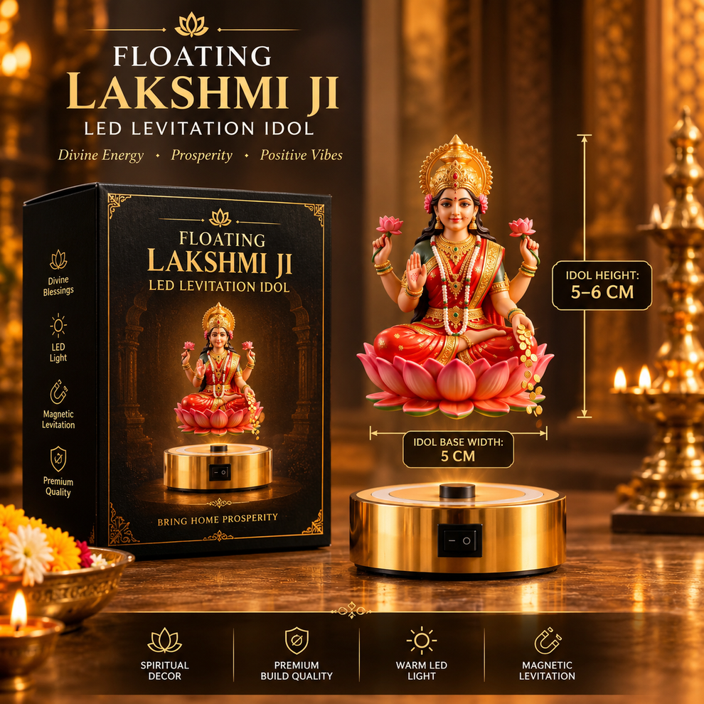 ✨🙏 Floating Lakshmi Ji LED Levitation Idol 🪷 | Divine Home Décor at Just ₹999! 💖🏡