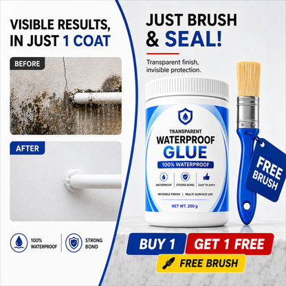 Transparent Waterproof Glue + Free Brush 🔥