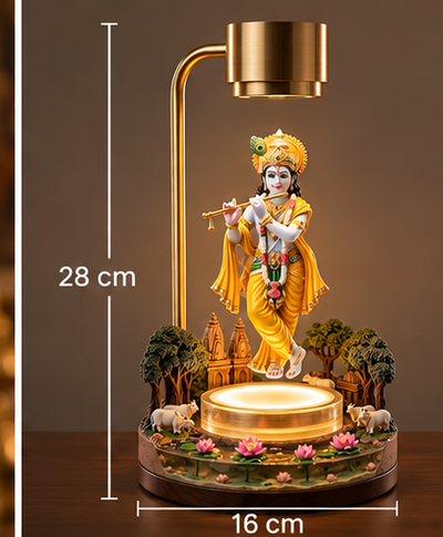 Floating Krishna Ji LED Lamp – Divine & Elegant Home Décor