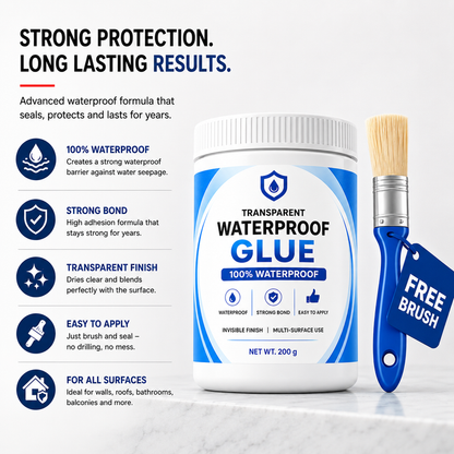 Transparent Waterproof Glue + Free Brush 🔥