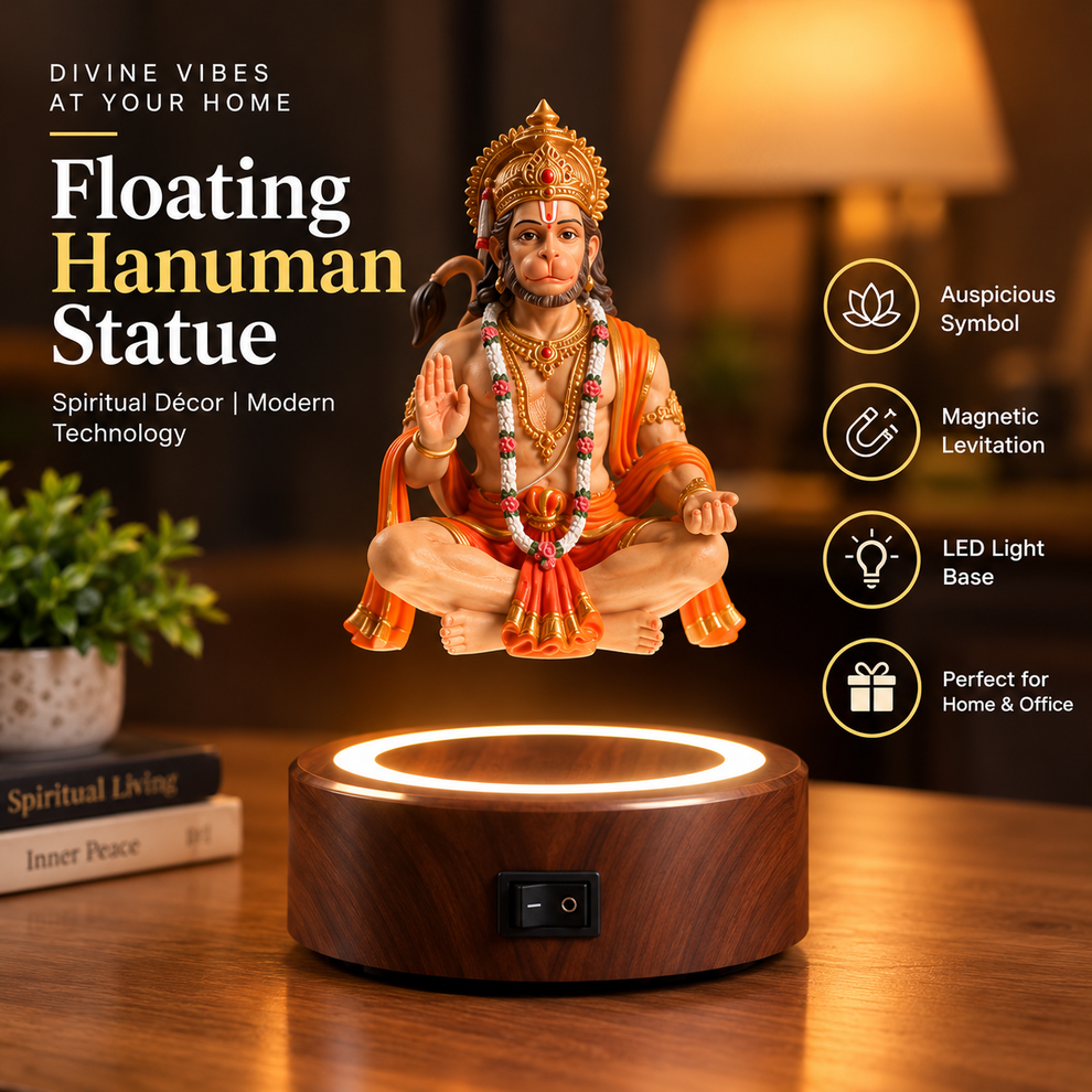 🕉️ Floating Hanuman Ji LED Levitation Lamp