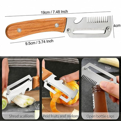 SharpSlicer Pro | 3-in-1 Vegetable Peeler, Slicer & Bottle Opener