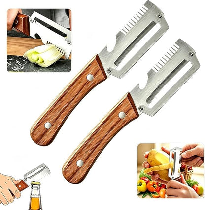SharpSlicer Pro | 3-in-1 Vegetable Peeler, Slicer & Bottle Opener