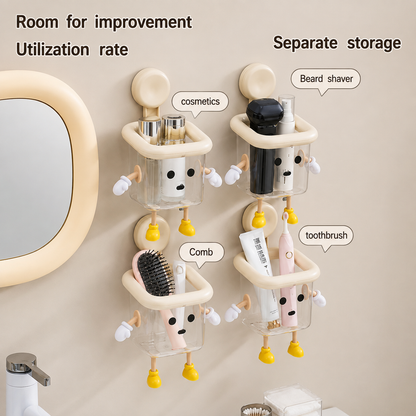 Smart Wall-Mounted Bathroom Organizer (Pack of 2)