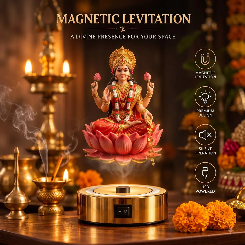 ✨🙏 Floating Lakshmi Ji LED Levitation Idol 🪷 | Divine Home Décor at Just ₹999! 💖🏡