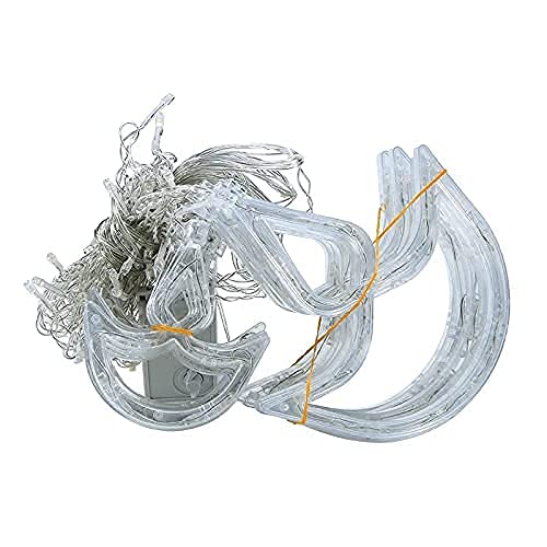 Warm White Diya Diwali Light Curtain,String Lights with Pack of 12 Hanging Diyas, 8 Flashing Modes, Decoration