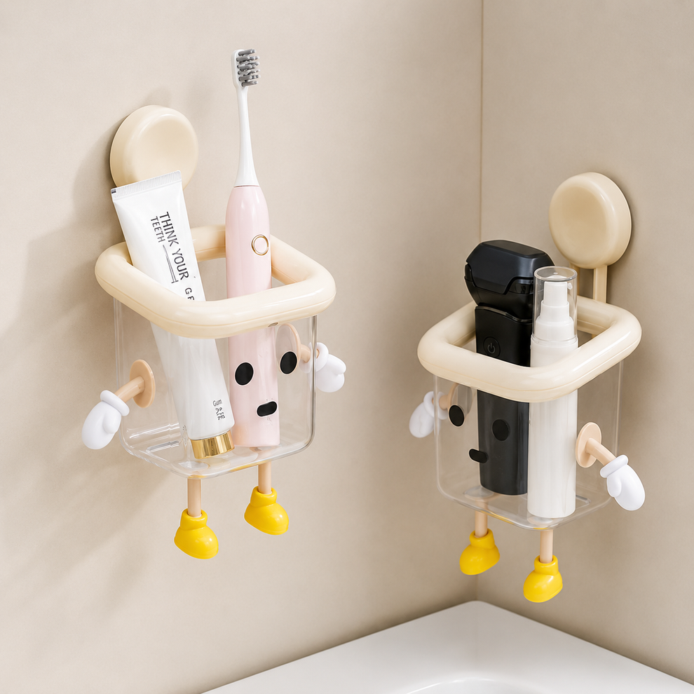 Smart Wall-Mounted Bathroom Organizer (Pack of 2)