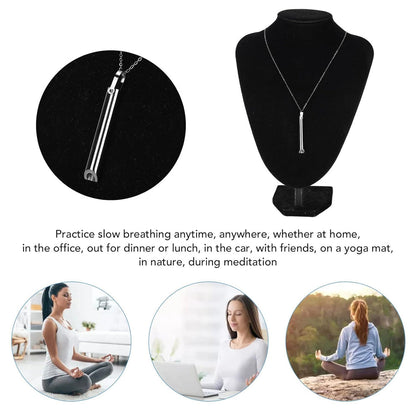 (50% OFF) - Breathing Stress Relief Necklaces for Anxiety Relief, Stop Smoking Aids, holder Lanyard Relax Calming Breath Anxiety,Meditation,Therapy