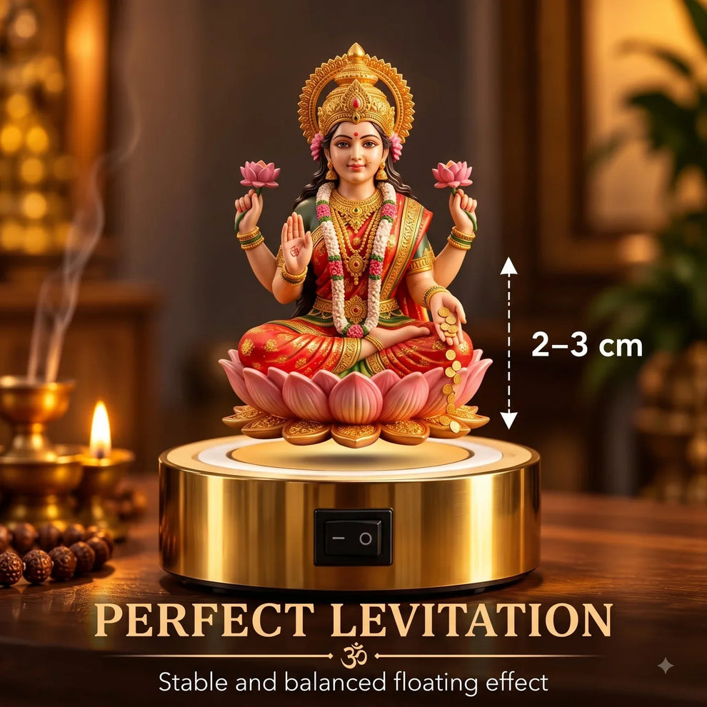✨🙏 Floating Lakshmi Ji LED Levitation Idol 🪷 | Divine Home Décor at Just ₹999! 💖🏡