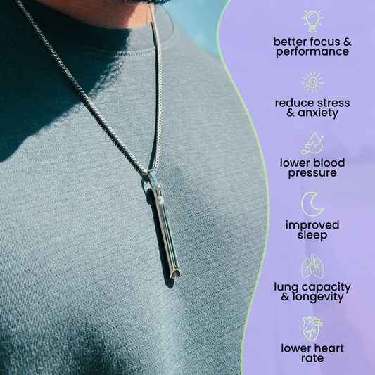 (50% OFF) - Breathing Stress Relief Necklaces for Anxiety Relief, Stop Smoking Aids, holder Lanyard Relax Calming Breath Anxiety,Meditation,Therapy