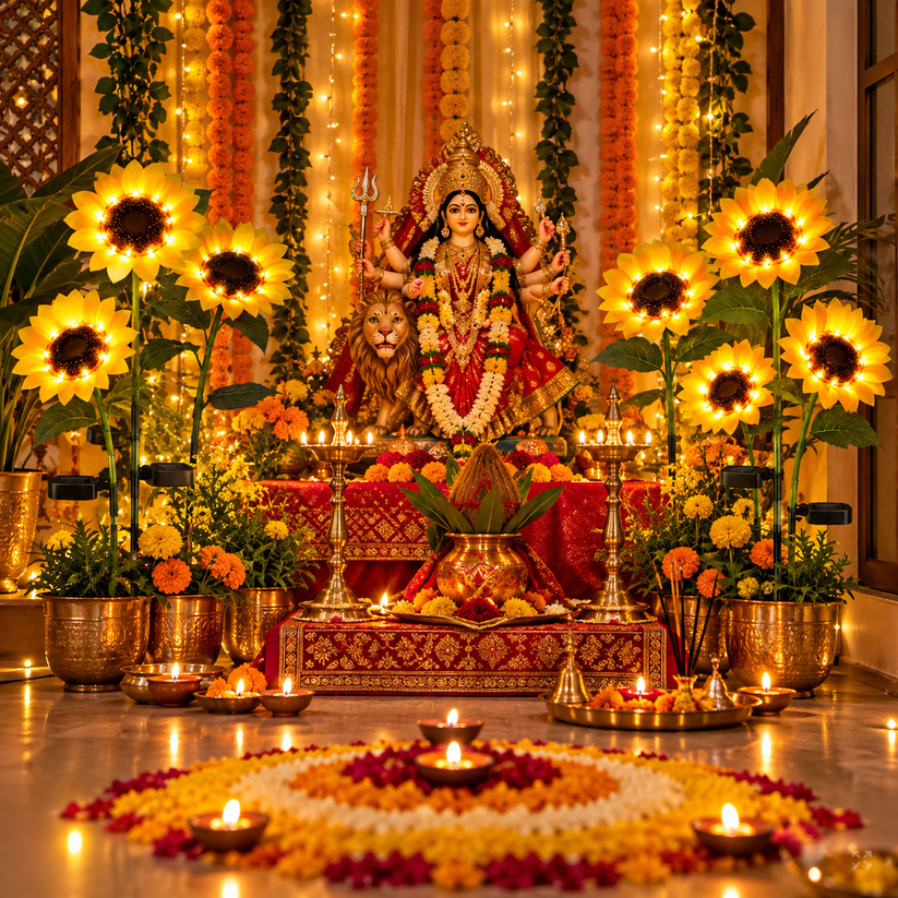 Sunflower Solar Lights – Light Up Your Diwali & Navratri