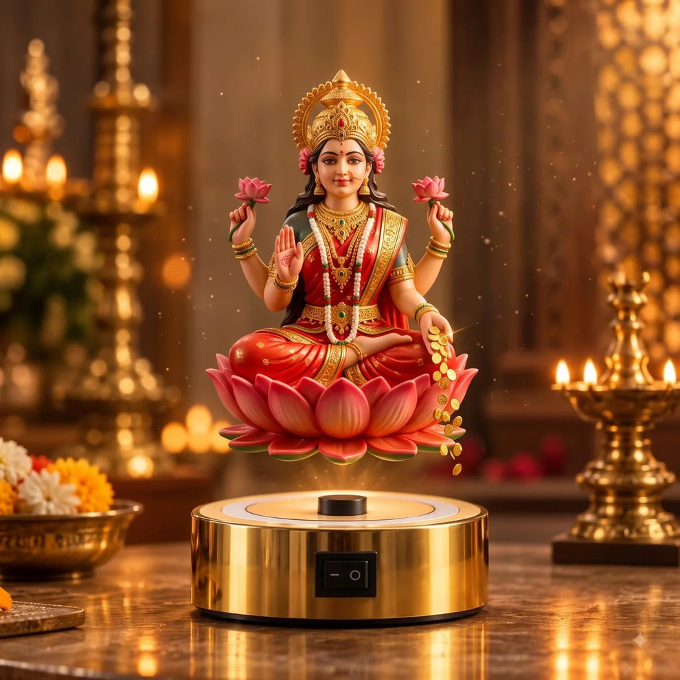 ✨🙏 Floating Lakshmi Ji LED Levitation Idol 🪷 | Divine Home Décor at Just ₹999! 💖🏡