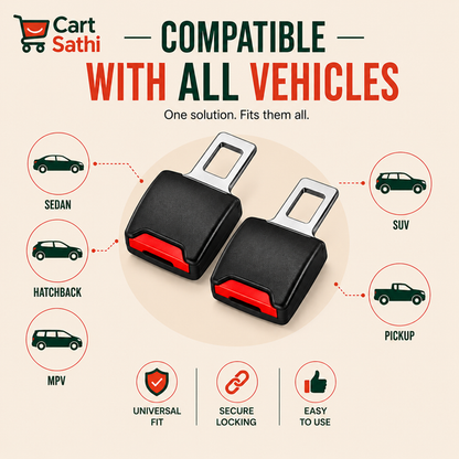 Universal Car Seat Buckle Extension Clip