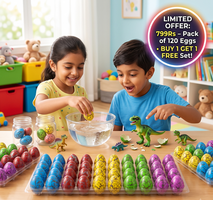 Hatching Dinosaur Egg Kit – Grow-in-Water Dino Eggs with Surprise Toys