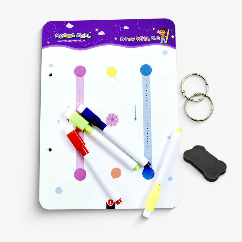 68 Pages Reusable Tracing Line book to improve HAND WRITING For kids + (FREE Learning 2000+ pages PDF worksheet for kids📚 )