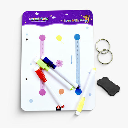 68 Pages Reusable Tracing Line book to improve HAND WRITING For kids + (FREE Learning 2000+ pages PDF worksheet for kids📚 )