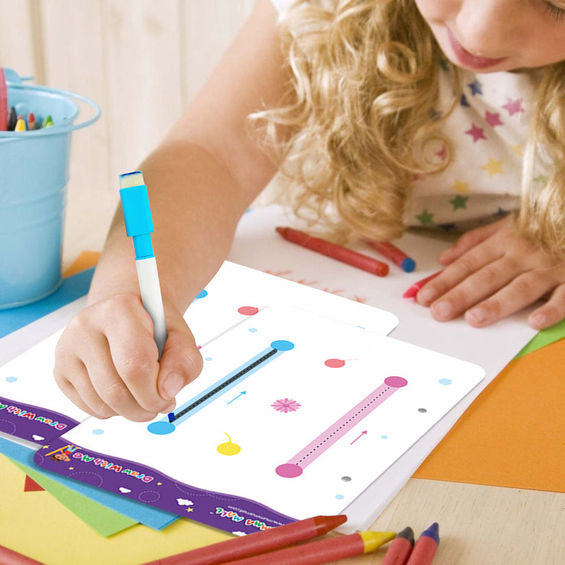 68 Pages Reusable Tracing Line book to improve HAND WRITING For kids + (FREE Learning 2000+ pages PDF worksheet for kids📚 )