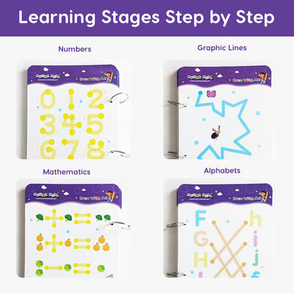 68 Pages Reusable Tracing Line book to improve HAND WRITING For kids + (FREE Learning 2000+ pages PDF worksheet for kids📚 )