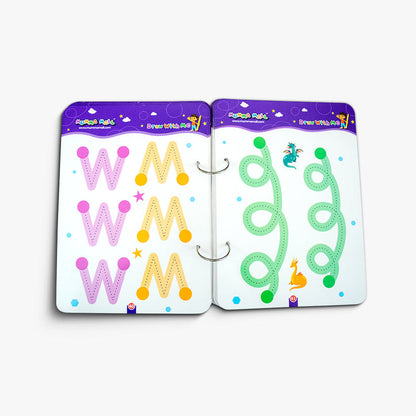 68 Pages Reusable Tracing Line book to improve HAND WRITING For kids + (FREE Learning 2000+ pages PDF worksheet for kids📚 )