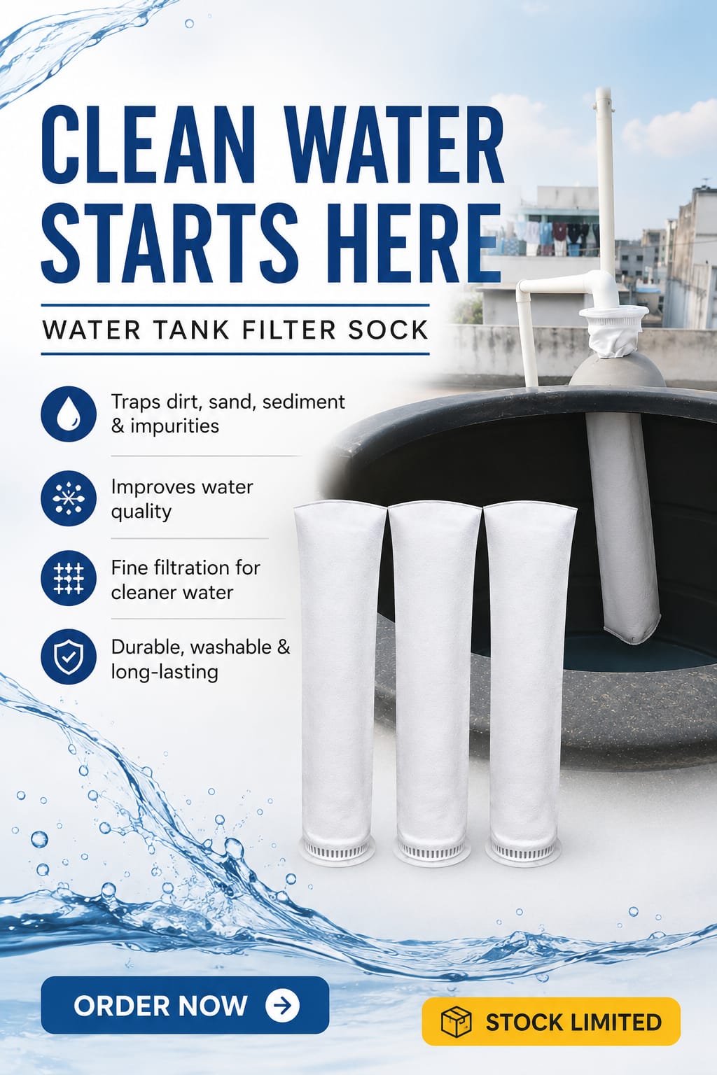 Water Tank Filter - 5 Micron Sediment (Set of 5 Pcs)