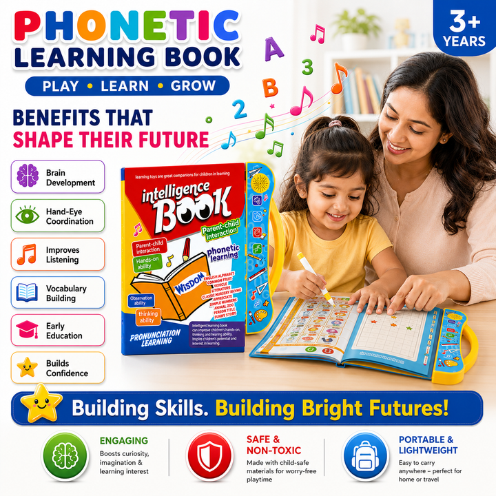 Interactive Educational Children Book - Musical Phonetic Learning Toy Book