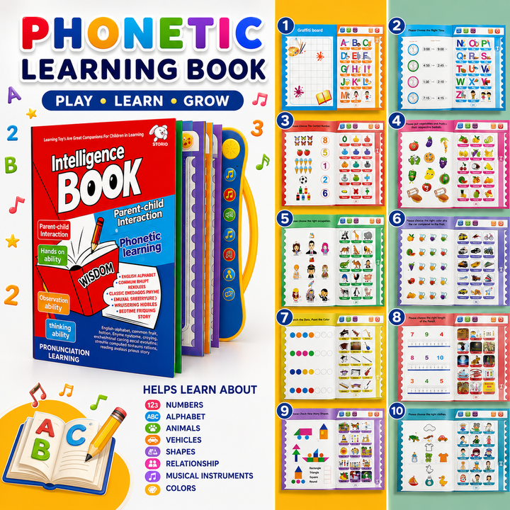 Interactive Educational Children Book - Musical Phonetic Learning Toy Book