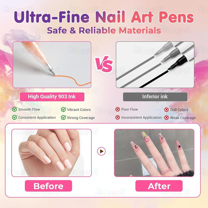 12 Colors Nail Art Pens Set