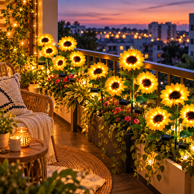 Sunflower Solar Lights – Light Up Your Diwali & Navratri